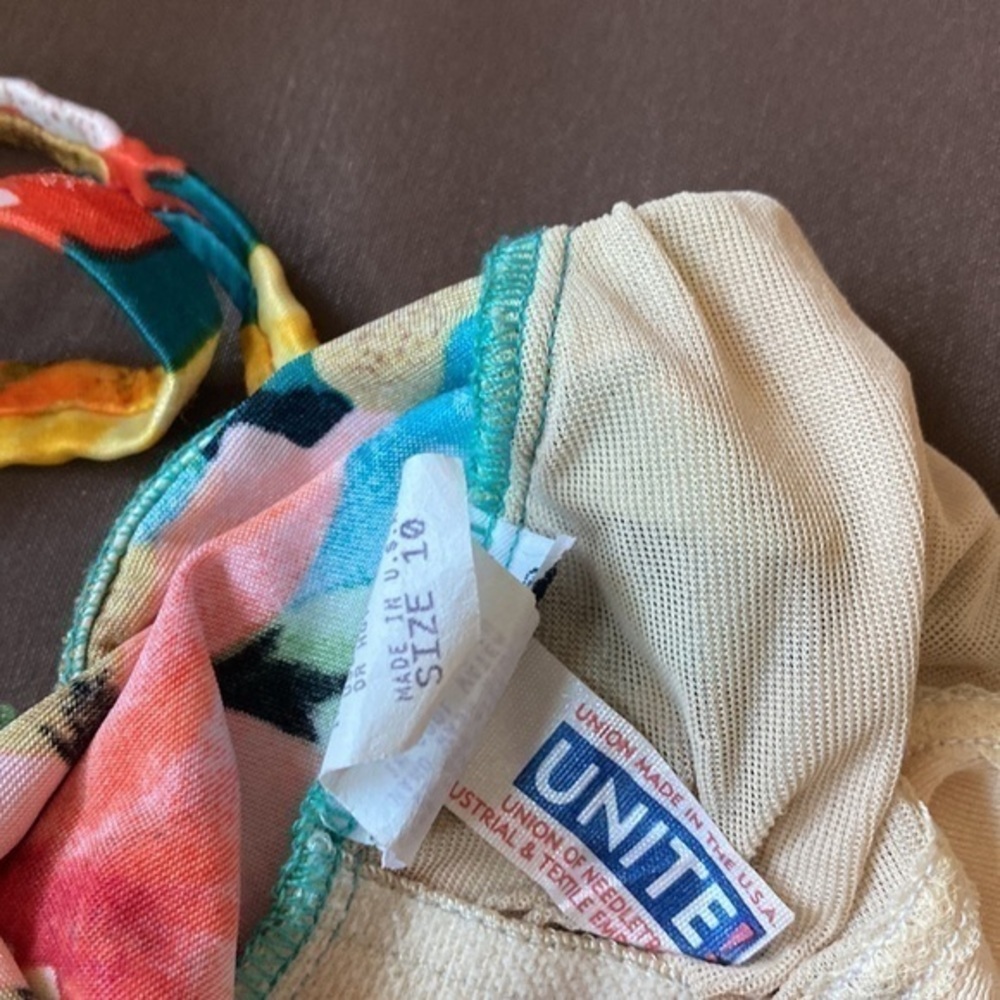 GABAR RETRO BATHING SUIT 70s/80s Small floral Made in USA - Picture 8 of 12